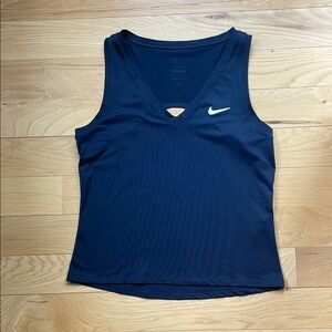 Nike Navy Blue Fitted Crop Tank Top